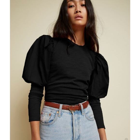 Nation LTD Top Womens Extra Small Daniella Combo Party Tee Black Retro Romantic - Picture 1 of 10